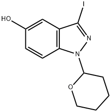 3-碘-1-(四氢-2H-吡喃-2-基)-1H-吲唑-5-醇,2066567-78-8,结构式