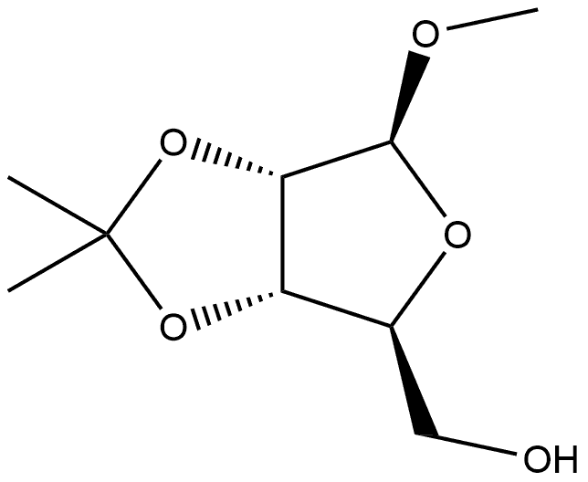 β-L-Ribofuranoside, methyl 2,3-O-(1-methylethylidene)-,20672-63-3,结构式