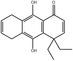 1(4H)-Anthracenone, 4,4-diethyl-5,8-dihydro-9,10-dihydroxy- Structure