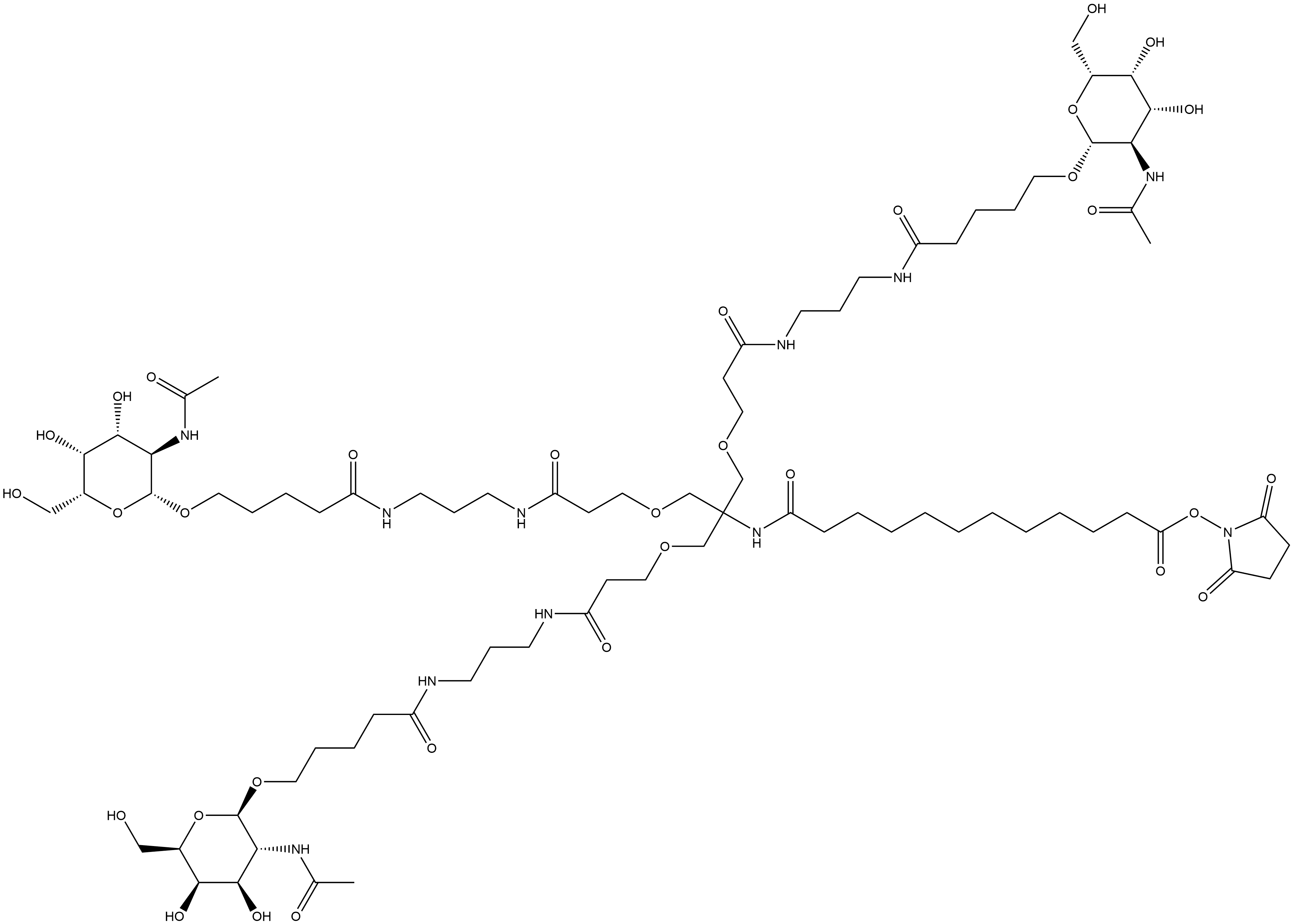 Triantennary GalNAc Acid NHS ester #1 Structure