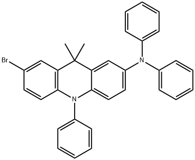 2-Acridinamine, 7-bromo-9,10-dihydro-9,9-dimethyl-N,N,10-triphenyl- Structure