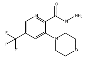 2-Pyridinecarboxylic acid, 3-(4-morpholinyl)-5-(trifluoromethyl)-, hydrazide Struktur