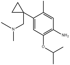 4-(1-((dimethylamino)methyl)cyclopropyl)-2-isopropoxy-5-methylaniline Structure