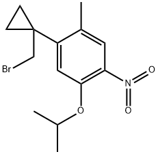 1-(1-(bromomethyl)cyclopropyl)-5-isopropoxy-2-methyl-4-nitrobenzene Structure
