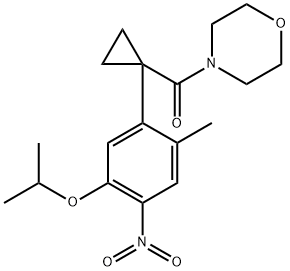 (1-(5-isopropoxy-2-methyl-4-nitrophenyl)cyclopropyl)(morpholino)methanone Structure