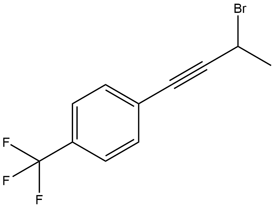 1-(3-Bromo-1-butyn-1-yl)-4-(trifluoromethyl)benzene 结构式