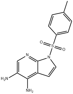 1H-Pyrrolo[2,3-b]pyridine-4,5-diamine, 1-[(4-methylphenyl)sulfonyl]- 化学構造式