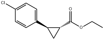 Cyclopropanecarboxylic acid, 2-(4-chlorophenyl)-, ethyl ester, (1R,2R)- 化学構造式