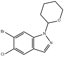 6-溴-5-氯-1-(四氢-2H-吡喃-2-基)-1H-吲唑,2072808-92-3,结构式