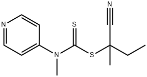 Carbamodithioic acid, N-?methyl-?N-?4-?pyridinyl-?, 1-?cyano-?1-?methylpropyl ester 化学構造式