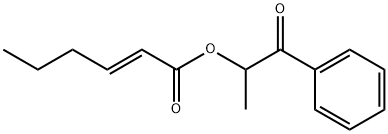1-OXO-1-PHENYLPROPAN-2-YL (E)-HEX-2-ENOATE 结构式