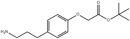 Acetic acid, 2-[4-(3-aminopropyl)phenoxy]-, 1,1-dimethylethyl ester Struktur