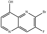 1,5-Naphthyridin-4-ol, 6-bromo-7-fluoro- Struktur