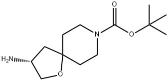 1-Oxa-8-azaspiro[4.5]decane-8-carboxylic acid, 3-amino-, 1,1-dimethylethyl ester, (3R)- 化学構造式