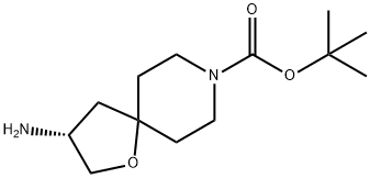 1-Oxa-8-azaspiro[4.5]decane-8-carboxylic acid, 3-amino-, 1,1-dimethylethyl ester, (3R)- Struktur