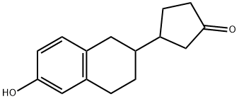3-(6-Hydroxy-1,2,3,4-tetrahydronaphthalen-2-yl)cyclopentanone Structure