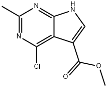 7H-Pyrrolo[2,3-d]pyrimidine-5-carboxylic acid, 4-chloro-2-methyl-, methyl ester|7H-PYRROLO[2,3-D]PYRIMIDINE-5-CARBOXYLIC ACID, 4-CHLORO-2-METHYL-, METHYL ESTER