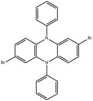 2,7-二溴-5,10-二苯基-5-10-二氢吩嗪 结构式