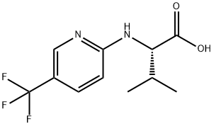 (S)-3-甲基-2-((5-(三氟甲基)吡啶-2-基)氨基)丁酸,207742-86-7,结构式