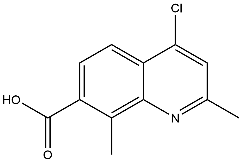 7-Quinolinecarboxylic acid, 4-chloro-2,8-dimethyl- Struktur