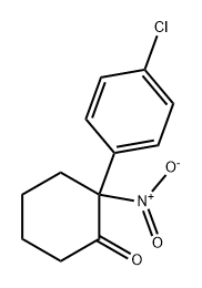 Cyclohexanone, 2-(4-chlorophenyl)-2-nitro- Structure