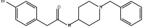 N-(1-benzylpiperidin-4-yl)-2-(4-bromophenyl)acetamide Struktur