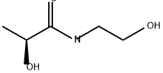 Propanamide, 2-hydroxy-N-(2-hydroxyethyl)-, (2S)- Struktur