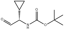 Carbamic acid, N-[(1S)-1-cyclopropyl-2-oxoethyl]-, 1,1-dimethylethyl ester 化学構造式