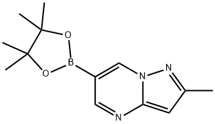 Pyrazolo[1,5-a]pyrimidine, 2-methyl-6-(4,4,5,5-tetramethyl-1,3,2-dioxaborolan-2-yl)- 结构式
