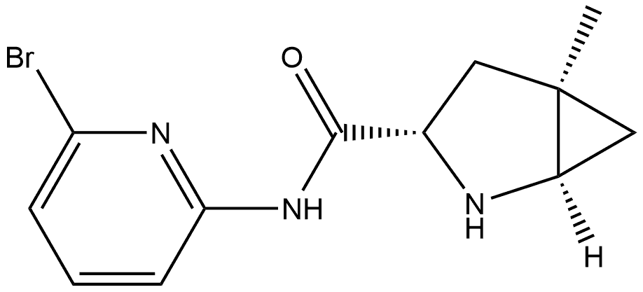 (1R,3S,5R)-N-(6-bromopyridin-2-yl)-5-methyl-2-azabicyclo[3.1.0]hexane-3-carboxamide 结构式
