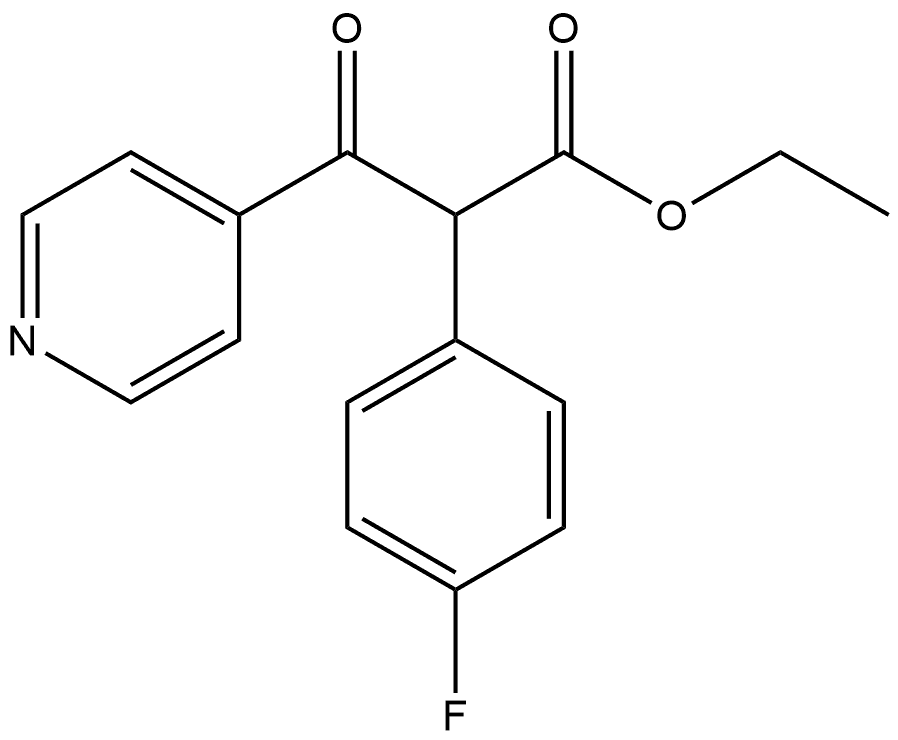 4-Pyridinepropanoic acid, α-(4-fluorophenyl)-β-oxo-, ethyl ester Structure