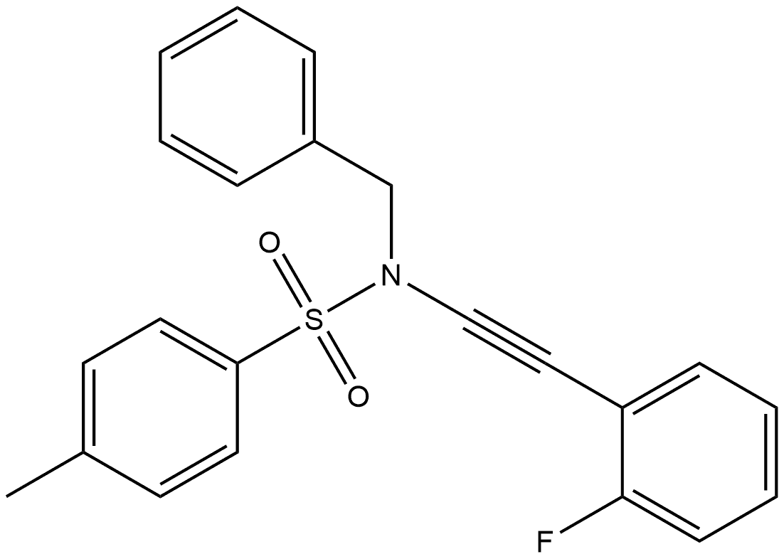 N-benzyl-N-((2-fluorophenyl)ethynyl)-4-methylbenzenesulfonamide,2086672-60-6,结构式