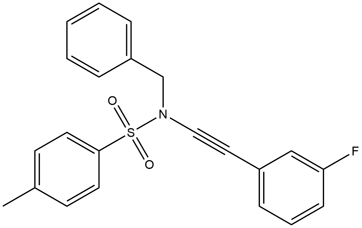 N-benzyl-N-((3-fluorophenyl)ethynyl)-4-methylbenzenesulfonamide,2086672-61-7,结构式