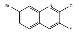 Quinoline, 7-bromo-2-chloro-3-fluoro- Struktur