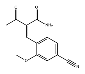 Butanamide, 2-[(4-cyano-2-methoxyphenyl)methylene]-3-oxo-, (2Z)- Structure