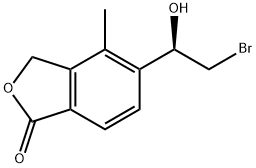 1(3H)-Isobenzofuranone, 5-[(1R)-2-bromo-1-hydroxyethyl]-4-methyl- Structure