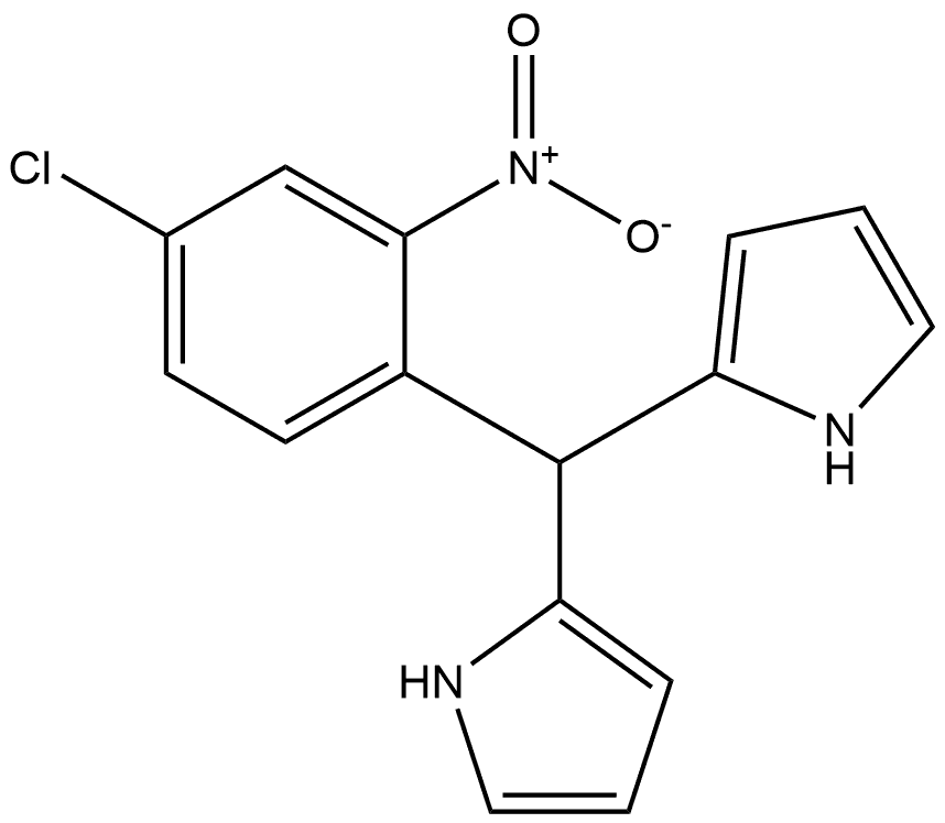 2,2'-[(4-氯-2-硝基苯基)亚甲基]双(1H-吡咯),2088431-60-9,结构式