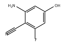 Benzonitrile, 2-amino-6-fluoro-4-hydroxy- Struktur