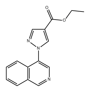 1H-Pyrazole-4-carboxylic acid, 1-(4-isoquinolinyl)-, ethyl ester Struktur