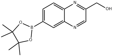 6-(4,4,5,5-四甲基-1,3,2-二氧硼杂环戊烷-2-基)-2-喹喔啉甲醇,2088850-40-0,结构式