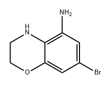 2H-1,4-Benzoxazin-5-amine, 7-bromo-3,4-dihydro- Struktur