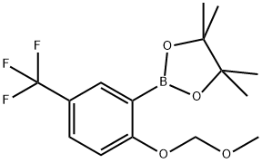 2-(2-(methoxymethoxy)-5-(trifluoromethyl)phenyl)-4,4,5,5-tetramethyl-1,3,2-dioxaborolane 结构式