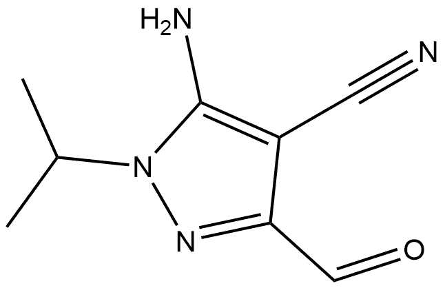 5-Amino-3-formyl-1-(1-methylethyl)-1H-pyrazole-4-carbonitrile Struktur