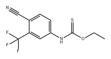 Carbamothioic acid, N-[4-cyano-3-(trifluoromethyl)phenyl]-, O-ethyl ester 化学構造式