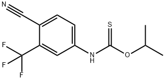 Carbamothioic acid, N-[4-cyano-3-(trifluoromethyl)phenyl]-, O-(1-methylethyl) ester Struktur