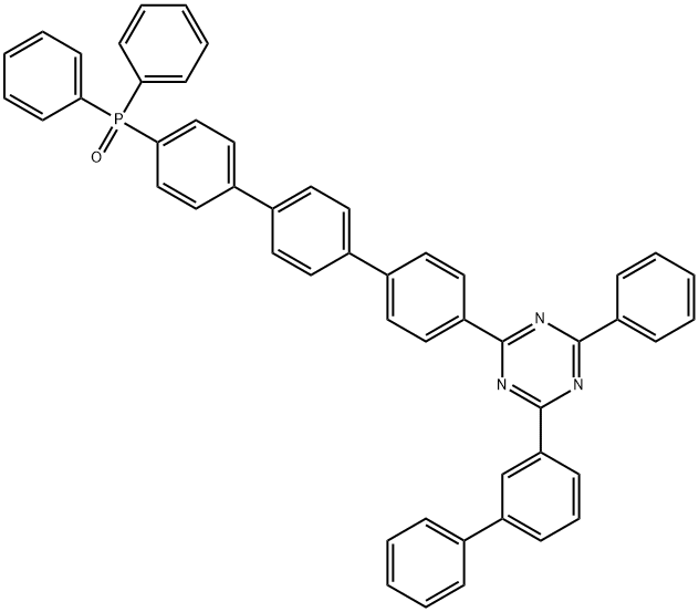 1,3,5-Triazine, 2-[1,1'-biphenyl]-3-yl-4-[4''-(diphenylphosphinyl)[1,1':4',1''-terphenyl]-4-yl]-6-phenyl- Structure