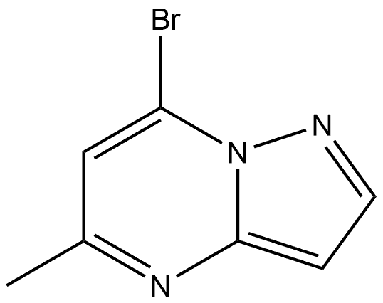 7-Bromo-5-methylpyrazolo[1,5-a]pyrimidine 结构式