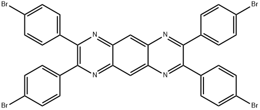 Pyrazino[2,3-g]quinoxaline, 2,3,7,8-tetrakis(4-bromophenyl)- 结构式