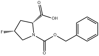 (2R,4R)-1-[(benzyloxy)carbonyl]-4-fluoropyrrolidine-2-carboxylic acid Structure