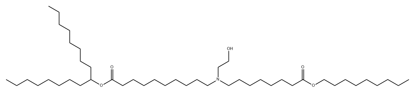 Decanoic acid, 10-[(2-hydroxyethyl)[8-(nonyloxy)-8-oxooctyl]amino]-, 1-octylnonyl ester 结构式